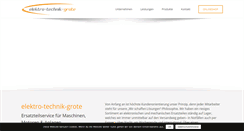Desktop Screenshot of elektrotechnikgrote.de