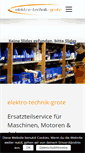 Mobile Screenshot of elektrotechnikgrote.de
