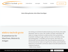Tablet Screenshot of elektrotechnikgrote.de